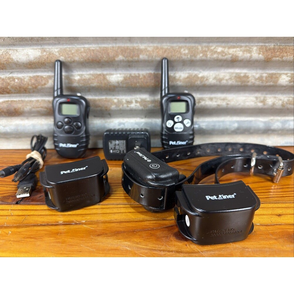 PET TRAINER BRAND Rechargeable Dog Training Collar Lot-See photos-Excellent!